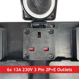 PCE STEYR Distribution Box 16A 230V > 1x 16A 230V + 6x 13A 230V