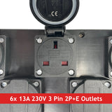 PCE STEYR Distribution Box 32A 230V > 6x 13A 230V