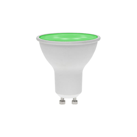 Prolite 240V 7W GU10 Green LED Dimmable Spotlight Lamp