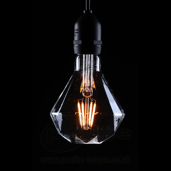 Prolite 240V 4W ES (E27) LED Diamond Clear G95 Dimmable Filament Lamp