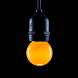 Prolite 240V 1.5W BC (B22) Orange LED Poly G45 Golf Ball Festoon Lamp