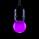 Prolite 240V 1.5W ES (E27) Purple LED Poly G45 Golf Ball Festoon Lamp