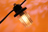 Turnock Heavy Duty Royale Lanterns with Clear Shades - Black Cable