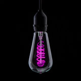 Prolite 240V 4W ES (E27) Pink ST64 LED Spiral Funky Dimmable Filament Lamp