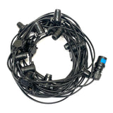 Festoon - 25M with 100 Lampholders @ 0.25M Spacing - Heavy Duty RUBBER