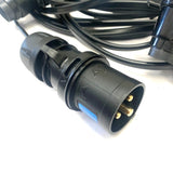 Festoon - 100M with 100 Lampholders @ 1M Spacing - Heavy Duty RUBBER