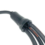 32A 5 Pin 400V to 32A 3 Pin 230V IP44 3 Way Sockets Soft Y Splitter H07RN-F Cable Adaptor | Black