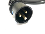 16A Plug to 32A Socket 3 Pin 230V IP44 H07RN-F Adaptor Cable | Black