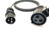 16A Plug to 32A Socket 3 Pin 240V IP44 H07RN-F Adaptor Cable | Black
