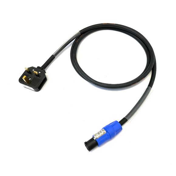 13A Plug to Neutrik powerCON Blue 240V H07RN-F Adaptor Cable