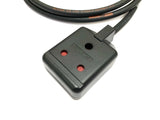 16A Plug to 15A Socket Adaptor - H07RN-F Heavy Duty Cable | Midnight Black