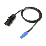 16A Plug to Seetronic Power Twist Blue 240V H07RN-F Adaptor Cable | Black