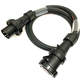 63 Amp 5 Pin 415V IP67 H07RN-F Extension Cable | Black