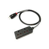 EU Schuko 2 Pin Plug to 13A 2-Gang 3 Pin Socket 230V IP44 H07RN-F Adaptor Cable