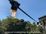 Festoon - 25M with 50 Lampholders @ 0.5M Spacing - Heavy Duty RUBBER