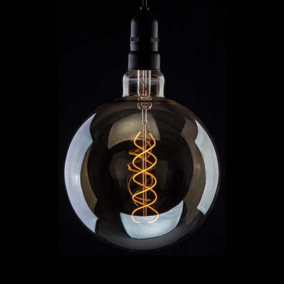 Prolite 240V 4W ES (E27) LED Smoked Glass G200 Globe Dimmable Filament Lamp