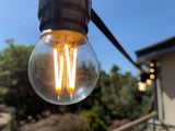 LUMiLiFE 240V 4.8W BC (B22) Clear Warm White LED Glass Golf Ball Festoon Lamp