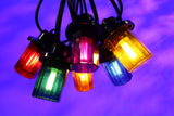 Royale Lanterns - 7.5M with 10 Coloured Lanterns @ 0.75M Spacing - Black Cable