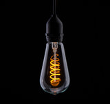 Prolite 240V 4W ES (E27) Yellow ST64 LED Spiral Funky Dimmable Filament Lamp