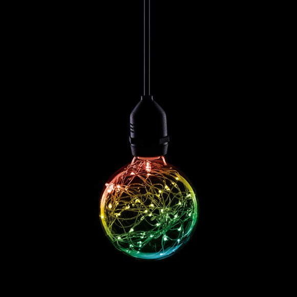 Prolite 240V 1.7W ES (E27) RGB Colour Changing Star Effect LED G95 Globe Lamp