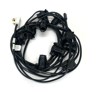 Festoon - 15M with 20 Lampholders @ 0.75M Spacing - Heavy Duty PVC