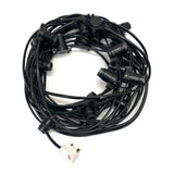 Festoon - 20M with 20 Lampholders @ 1M Spacing - Heavy Duty RUBBER