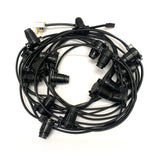 Festoon - 10M with 20 Lampholders @ 0.5M Spacing - Heavy Duty PVC