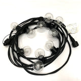 Connectable LED Festoon | 0.5M Lamp Spacing | Black RUBBER Cable