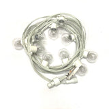 Connectable LED Festoon | 0.5M Lamp Spacing | White RUBBER Cable