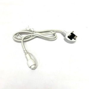 Type 3 Festoon 13A Adaptor | White Rubber Cable